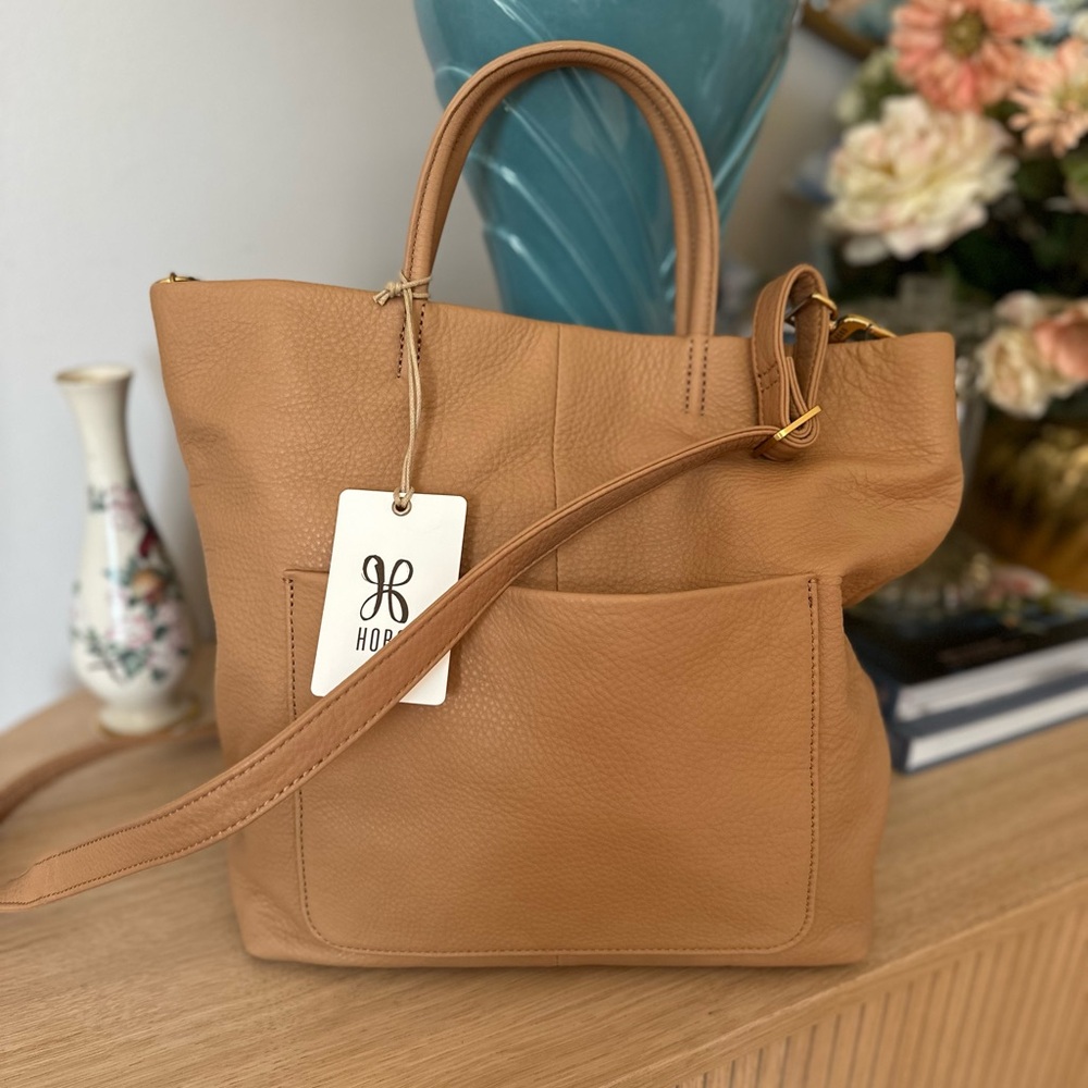 Hobo Tripp Sandstorm Pebbled Leather Purse Tote